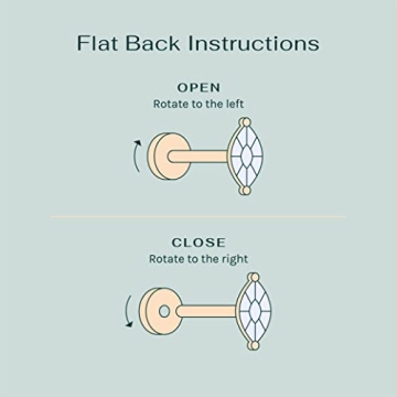 PAVOI 14K Gold Plated Solid 925 Sterling Silver Post Cubic Zirconia Stud Flat Back Earrings for Women | Cartilage Earring | Helix Piercing Jewelry | Small Stud Earrings for Women