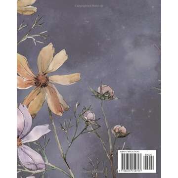 Composition Notebook: Beautiful Vintage Illustration of Cosmos Flowers - Book For Notes. Perfect Gif...