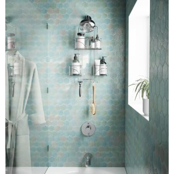 Zenna Home Expandable Shower Caddy Organized Shower Space