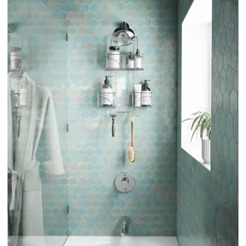 Zenna Home Expandable Shower Caddy Organized Shower Space