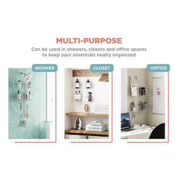 Zenna Home Expandable Shower Caddy Organized Shower Space