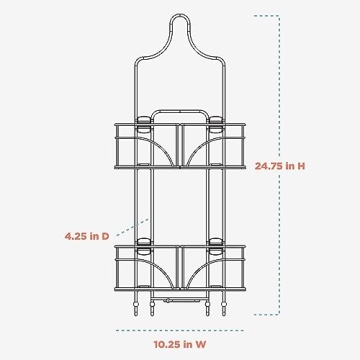 Zenna Home Expandable Shower Caddy Organized Shower Space
