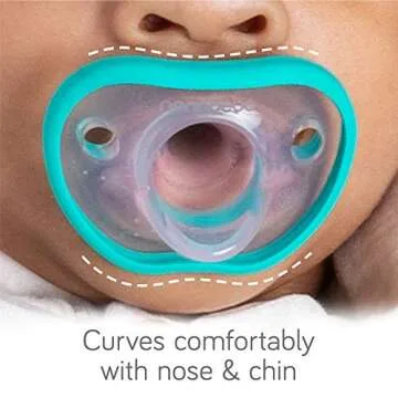 Nanobebe 0-3 Month Baby Pacifiers | 100% Silicone Comfort