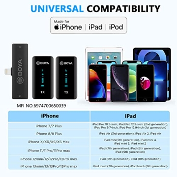 BOYA BY-XM6 S4 Wireless Lavalier Microphone for iPhone