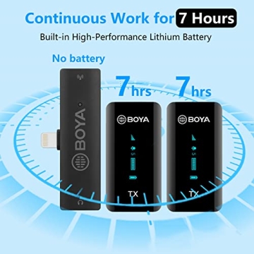 BOYA BY-XM6 S4 Wireless Lavalier Microphone for iPhone