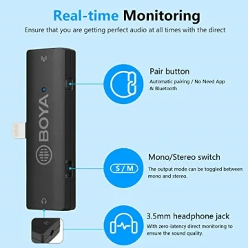BOYA BY-XM6 S4 Wireless Lavalier Microphone for iPhone