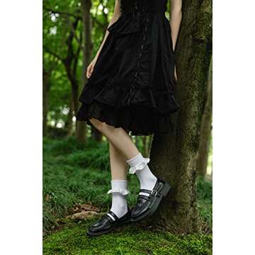 SEMOHOLLI Lace Ruffle Comfortable Women's Ankle Socks