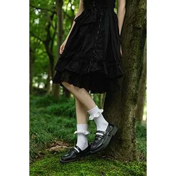 SEMOHOLLI Lace Ruffle Comfortable Women's Ankle Socks