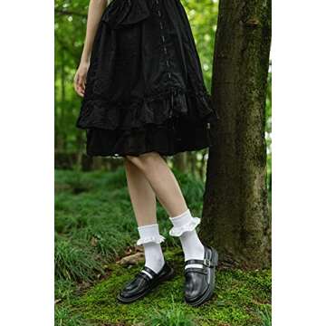 SEMOHOLLI Lace Ruffle Comfortable Women's Ankle Socks