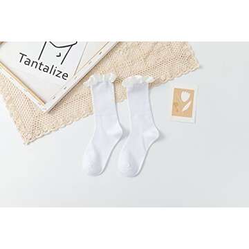 SEMOHOLLI Lace Ruffle Comfortable Women's Ankle Socks