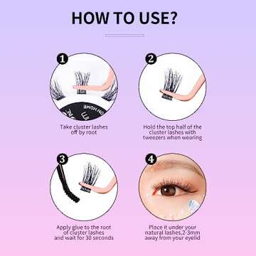 VEYES INC Individual Lash Clusters DIY Kit for Beginners