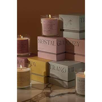 Paddywax Scented Candles Mood Collection Fragrant Boxed Candle in Glass Vessel, 8-Ounce, Passion
