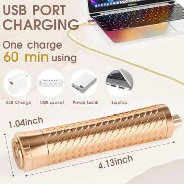 BLIBEE Facial Hair Removal for Women, Rechargeable Hair Removal Device, Painless Face Electric Razor/Shaver for Lip, Arms, Face, Peach Fuzz(Blush)