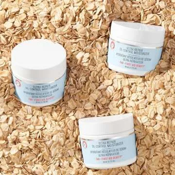 First Aid Beauty - Ultra Repair Oil-Control Moisturizer, Weightless Hydrating Mattifying Cream, Helps Minimize Pores for All Day Shine-Free Skin, Alcohol & Oil Free, Safe for Sensitive Skin, 1.7 oz