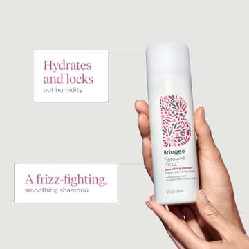 Briogeo Farewell Frizz Smoothing Conditioner, Tame Frizz and Restore Shine to Dull, Dry Hair, Nourishes and Smooths, Argan Oil for Shine, Vegan, Cruelty-Free, 2 fl oz