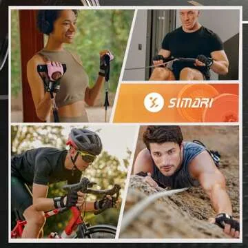 SIMARI Breathable Workout Gloves - Full Palm Protection & Grip