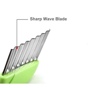 Crinkle Cutter Stainless Steel Potato Carrot Chip Vegetable Crinkle Wavy Chopper Cutter French Fry Slicer
