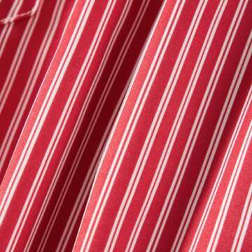 Lounge Plaid Shorts for Women Y2K Elastic High Waist Wide Leg Gingham Boxer Pajama Bottoms Summer Going Out Shorts (C Striped Red, S)