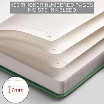 AHGXG Lined Journal: 320 Pages, A5 Faux Leather Notebook