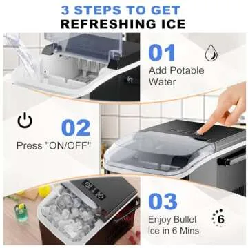 OLIXIS Ice Maker Portable 9 Cubes in 6 Minutes 26lbs