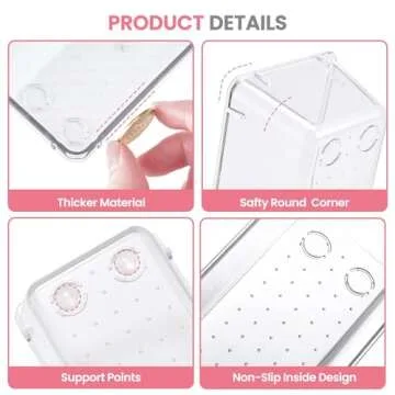 HOUSE DAY 24 PCS Makeup Drawer Organizer - Clear & Durable