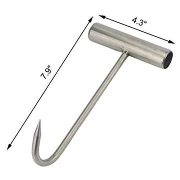 Tinsow Stainless Steel T Hooks - Ultimate Meat Processing Tools