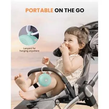 Dreamegg Sound Therapy Machine - Portable Sound Machine for Baby Adult, Features Powerful Battery, 21 Soothing Sound, Noise Canceling for Office & Sleeping, Sound Therapy for Home, Travel, Gift, Green