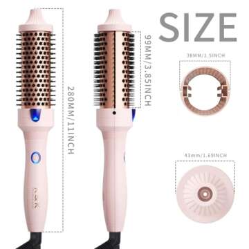K&K Heated Curling Brush for Effortless Hair Styling