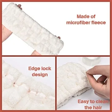Chuangdi 3 Pieces Spa Headband for Women Facial Makeup Headband Soft Terry Cloth Hairband for Washing Face Mask Spa Shower Gifts(Black, White, Light Grey)
