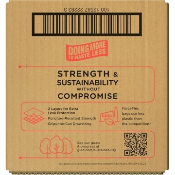 Glad ForceFlex Tall Kitchen Trash Bags, 13 Gal, 110 Ct