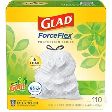 Glad ForceFlex Tall Kitchen Trash Bags, 13 Gal, 110 Ct