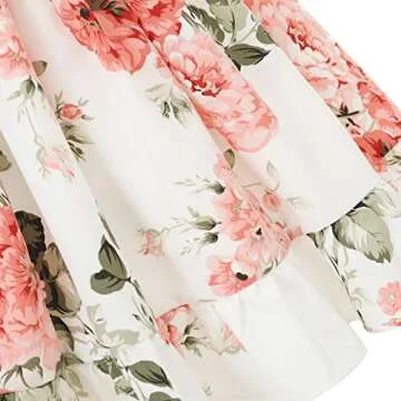 Flofallzique Cute Floral Tie-Back Dress for Girls | 2-12 Years