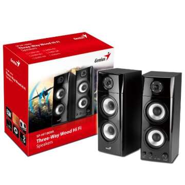 Genius SP-HF1800A 50 W Three-way Hi-Fi Wood Speakers