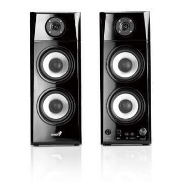 Genius SP-HF1800A 50 W Three-way Hi-Fi Wood Speakers