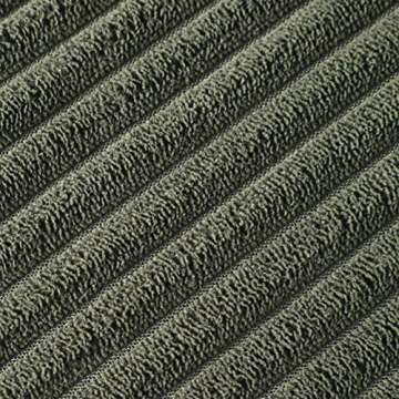 Fancy Homi 2 Pack Olive Green Lumbar Decorative Throw Pillow Covers 12x20 Inch with Pom-poms for Couch Bedroom Sofa, Soft Corduroy Solid Rectangle Cushion Case 30x50 cm, Farmhouse Boho Home Decor