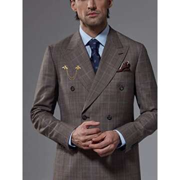 Brooches and Pins for Women Bee Chain Collar Pins for Sambas Safety Brooch Pins for Clothes Business...