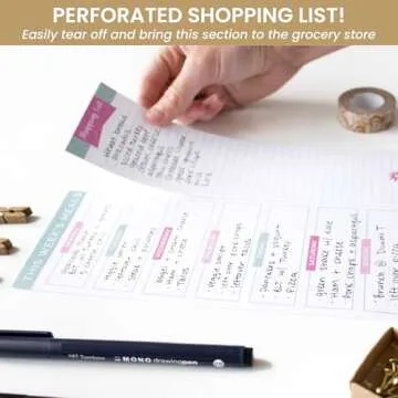 Bloom Weekly Meal Planning Pad: Magnetic & Tear-Off Sheets