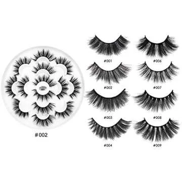 DYSILK Mink Lashes Fake Eyelashes - Wispy Lashes 7 Pairs Faux Mink Eyelashes 6D Lashes Natural Look Pestañas Postizas Wispy Eyelashes Fluffy Lashes Reusable Dramatic Lashes |002