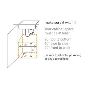 simplehuman 30 Liter / 8 Gallon Under Counter Kitchen Cabinet Pull-Out Trash Can, Heavy-Duty Steel Frame