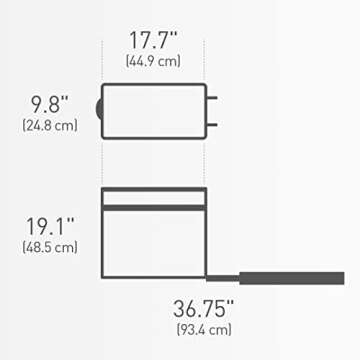 simplehuman 30 Liter / 8 Gallon Under Counter Kitchen Cabinet Pull-Out Trash Can, Heavy-Duty Steel Frame