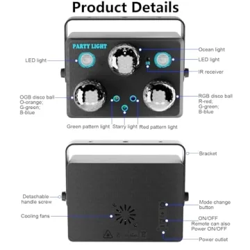 Disco Ball Party Light | Sound Activated with Remote Control