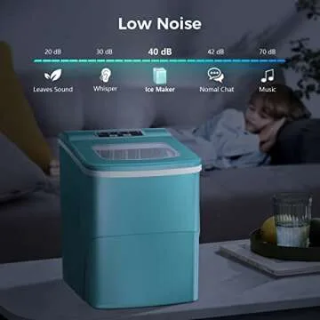 AGLUCKY Compact Ice Maker for Home Kitchen Bar 26lbs