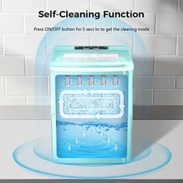AGLUCKY Compact Ice Maker for Home Kitchen Bar 26lbs