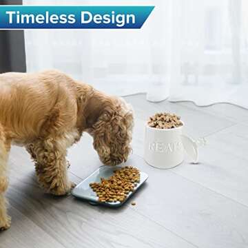 Kovot Ceramic Dog Treats Jar - Airtight Paw Handle