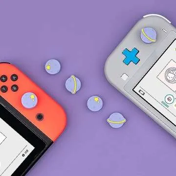 GeekShare Thumb Grip Caps for Nintendo Switch in Purple