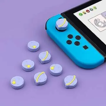 GeekShare Thumb Grip Caps for Nintendo Switch in Purple