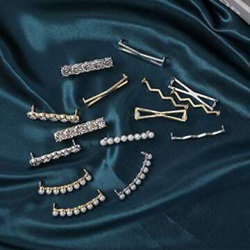 16 Pieces Shoelace Charms for Sneakers Include 4 Pairs Gold and 4 Pairs Silver DIY Decorative Shoelace Charms Faux Pearl Rhinestones Shoes Accessory for Sneakers Casual Shoes Women