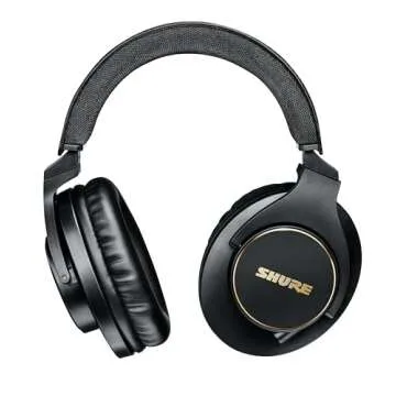 Shure SRH840A Over-Ear Wired Headphones for Critical Listening & Monitoring, Professional Headset, Tailored Frequency Response, Superior Detailed Sound, Adjustable & Collapsible Design - 2022 Version