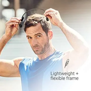 AfterShokz Air AS650CR Open-Ear Wireless Bone Conduction Headphones with Reflective Strips, Canyon Red