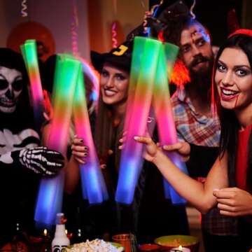 156Pcs Foam Glow Sticks Bulk,Bietrun Light Sticks for Parties Ultra Durable,LED Light up Foam Sticks with 3 Modes Colorful Flashing,Glow Wands Party Favor for Wedding Dance Props,Reception,Concert,Kid